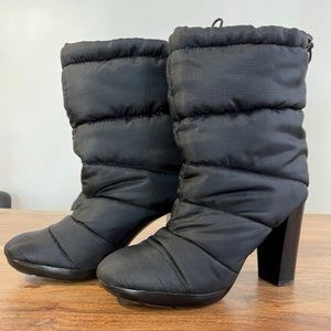 Coach Isabella Black Heeled Snow Boots